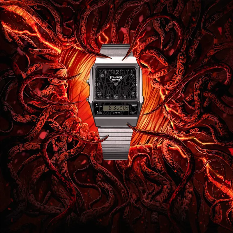 Casio X Stranger Things Vintage Black Dial Watch- AQ-800EST-1ADR